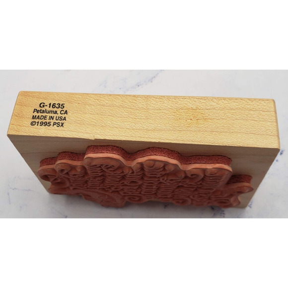 Fish Hook Line And Sinker PSX Wood Mounted Rubber Stamp G-1635 - Picture 3 of 7